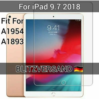 DisplayschutzFolie Für Apple iPad 9.7 2018 A1954 A1893 Schutzfolie Hart-Glas
