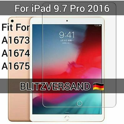 Für Apple iPad 9.7 Pro 2016 A1673 A1674 A1675 Schutzglas Displayschutzfolie Echt