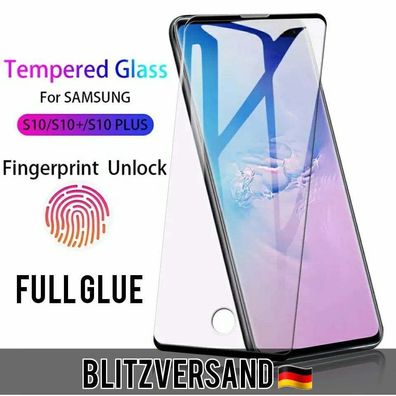 Voll Kleber Schutzglas Samsung Galaxy S10 | S10 Plus Displayschutzfolie 9H Glas