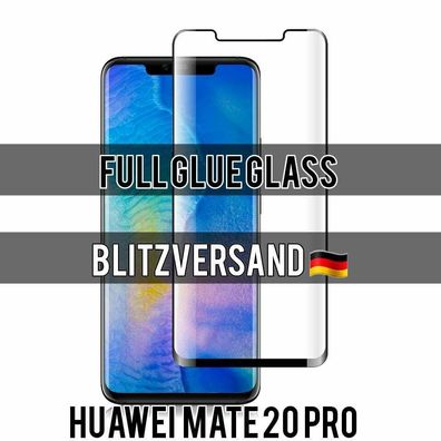 Voll Kleber Schutzglas Huawei Mate 20 Pro Displayschutzfolie 9H Glas