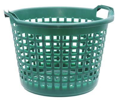 JOPA® Gartenkorb 25kg, grün, rund, Ø460x330mm, Erntekorb aus Recycling-Kunststoff