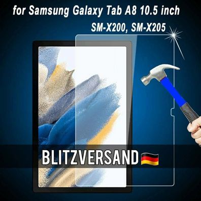 Für Samsung Galaxy Tab A8 10.5 2021 Displayschutzfolie Hart-Glas SM-X205 SM-X200