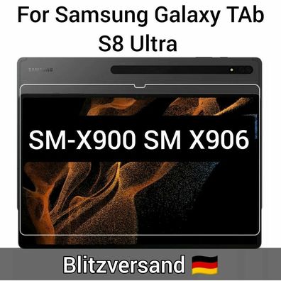 Für Samsung Galaxy Tab S8 Ultra 14.6 SM-X900 Schutzglas Displayschutzfolie Echt