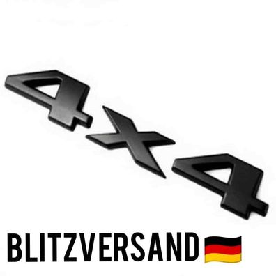 3D Chrom Metall 4x4 RC Auto Off-road Aufkleber Emblem Logo Schriftzug Schwarz