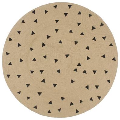 Teppich Handgefertigt Jute mit Dreiecksmuster 150 cm