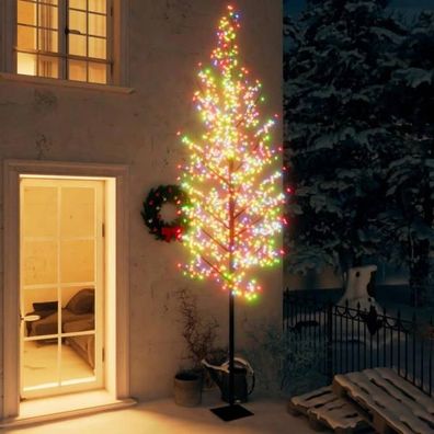 Weihnachtsbaum 1200 LEDs Bunt Kirschblüten 400 cm