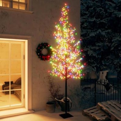 Weihnachtsbaum 600 LEDs Bunt Kirschblüten 300 cm