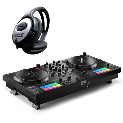 Hercules DJ Control Inpulse T-7 DJ-Controller mit Kopfhörer