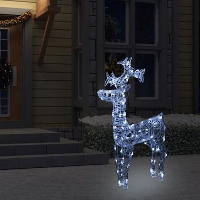 Weihnachtsdeko Rentier 90 LEDs 60x16x100 cm Acryl