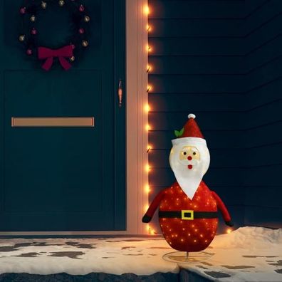 Weihnachtsdeko Weihnachtsmann LED Luxus-Stoff 90 cm