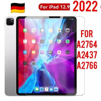 Für Apple iPad Pro 12.9 2022 A2764 A2437 A2766 Schutzglas Displayschutz Folie 6.