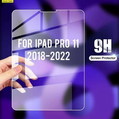 Für Apple iPad Pro 11 2018 - 2022 Schutzglas Displayschutzfolie Echt Hart Glas