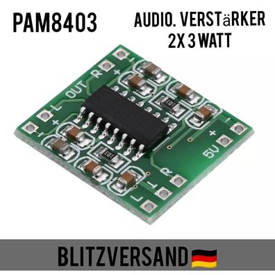 PAM8403 Stereo Lautsprecher Modul 2x3 W Audio Verstärker Amplfier für Arduino DE