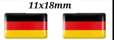 2x 3D Gel Aufkleber Germany Fahne Flagge Deutschland Sticker Emblem German Flag