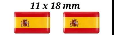 2x3D Gel Aufkleber Spanien Fahne Flagge Spain Sticker Emblem German Flag Espania