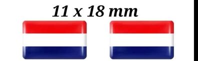 2x 3D Gel Aufkleber Holländisch Fahne Flagge Sticker Emblem Holland Flag