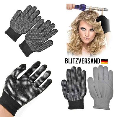 2x Hitzebeständig Handschuh für Friseur Lockenstab Lockenwickler Glätteisen