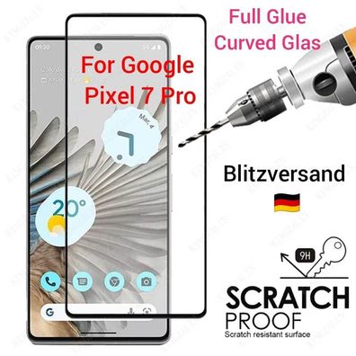 Voll Kleber Für Google Pixel 7 Pro Schutzglas Displayschutzfolie 9H Hart Glas