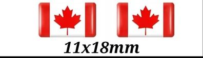 2x 3D Gel Aufkleber Canada Fahne Canadian Flagge Sticker Emblem Kanadische Flag