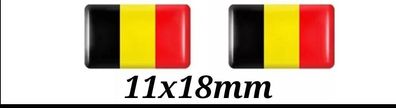 2x 3D Gel Aufkleber Belgium Fahne Belgien Flagge Sticker Emblem Belgiens Flag