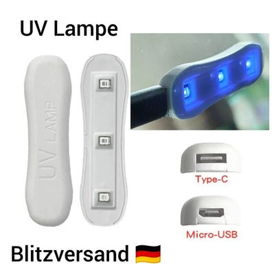 UV Lampe Kaltlicht Lampe Ultraviolett Nagellack Härter USB Anschluss mini Format
