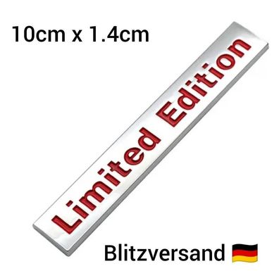 Universal 3D Limited Edition Metall Auto Aufkleber Emblem Logo ROT Chrom