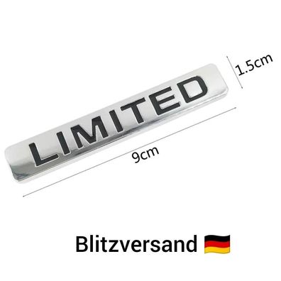 Universal 3D Limited Metall Auto Aufkleber Emblem Logo Schwarz Silber