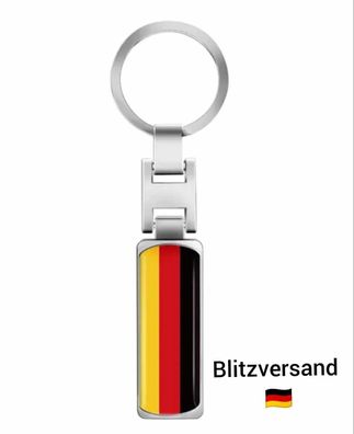 Schlüsselanhänger Schlüsselbund Metall Anhänger Deutschland Flagge Deutsche Flag