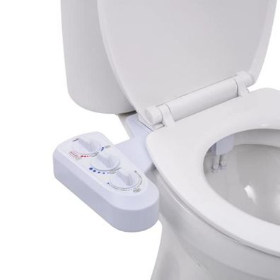 Bidet-Aufsatz für Toilettensitz Heiß-/ Kaltwasser Doppeldüsen