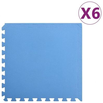 Bodenmatten 6 Stk. 2,16 m² EVA-Schaumstoff Blau