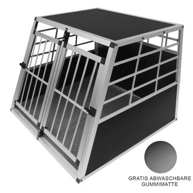 Auto Hundetransportbox große Doppelbox Hundebox Transportbox Gitterbox Fahrzeugbox
