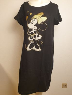 NEU Disney Minnie Mouse Glitzer- Nachthemd Schlafshirt Pyjama Gr. M L XL XXL