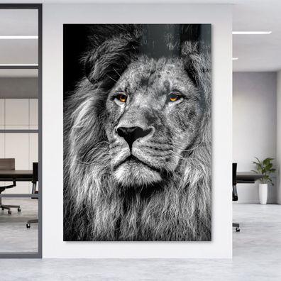 Wandbild Tier Löwen Porträt , Acrylglas + Aluminium , Leinwand , Poster , Deko nr2