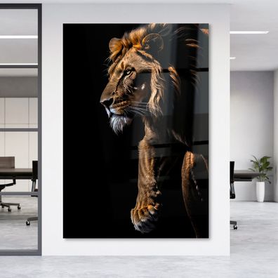 Wandbild Tier Löwe , Acrylglas + Aluminium , Leinwand , Poster , Art Deko Nr8