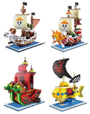 One Piece Schiff Going Merry DIY Bausteine Kinder Block Puzzle Spiel 1500 Teile oben