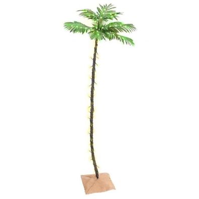 Künstliche Palme mit 192 LEDs Warmweiß 300 cm