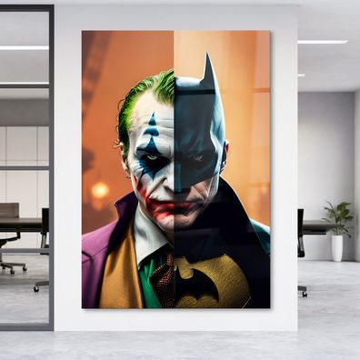 Wandbild Modern Art Marvel Batman und Joker Acrylglas + Aluminium , Leinwand , Poster