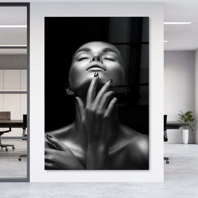 Wandbild Art Frau mode fashion Acrylglas + Aluminium , Leinwand , Poster