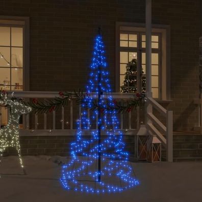 LED-Weihnachtsbaum für Fahnenmast Blau 200 LEDs 180 cm