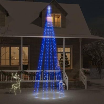 LED-Weihnachtsbaum für Fahnenmast Blau 732 LEDs 500 cm