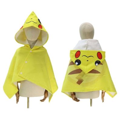 Anime Pokemon Badetuch Pikachu Gengar Squirtle Hydropil Poncho Hooded Bademantel