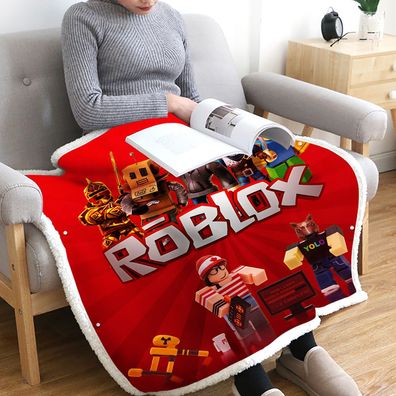 Spiel Roblox Doppelte Schicht Decke DynaBlocks Blanket Berber Fleece 3D Umhang poncho