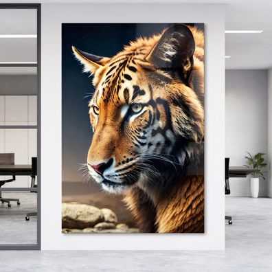 Wandbild Art Tier Tiger Acrylglas + Aluminium , Leinwand , Poster n1