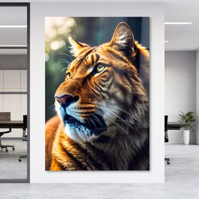 Modern Wandbild Art Tier Tiger Acrylglas + Aluminium , Leinwand , Poster n4