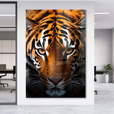 Modern Wandbild Art Tier Tiger Acrylglas + Aluminium , Leinwand , Poster n5