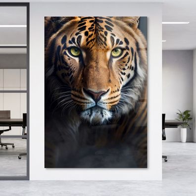 Modern Wandbild Art Tier Leopard Acrylglas + Aluminium , Leinwand , Poster n1