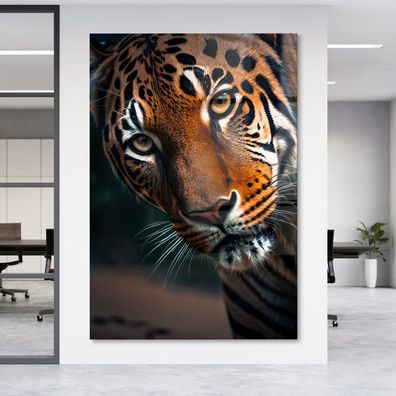Modern Wandbild Art Tier Leopard Acrylglas + Aluminium , Leinwand , Poster n2