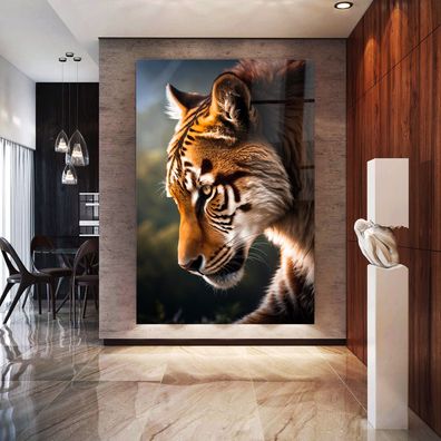 Modern Wandbild Art Tier Tiger Acrylglas + Aluminium , Leinwand , Poster n8