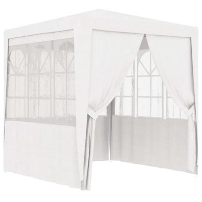 Profi-Partyzelt mit Seitenwänden 2×2m Weiß 90 g/ m²