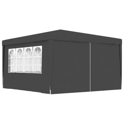 Profi-Partyzelt mit Seitenwänden 4×4 m Anthrazit 90 g/ m²